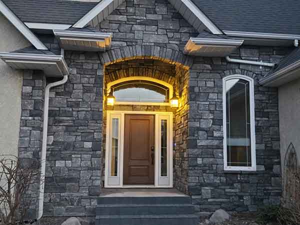 Veneer Stone Installation, Southern Manitoba